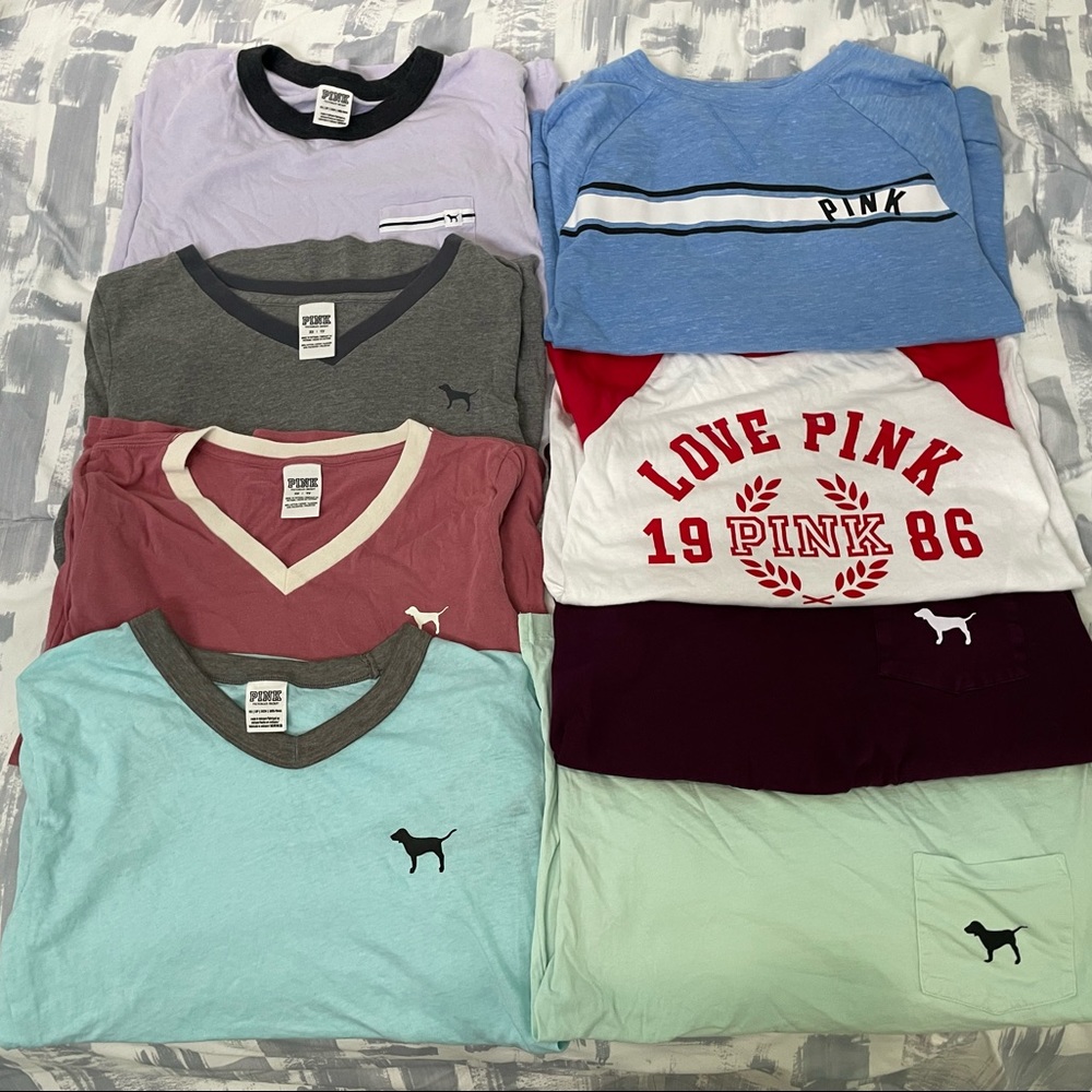 PINK Shirts Bundle (8 shirts)